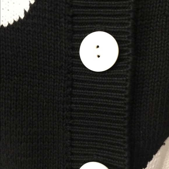 Funsport🌷Blk/White Cotton  Button Up Sweater Sz S - Picture 4 of 5
